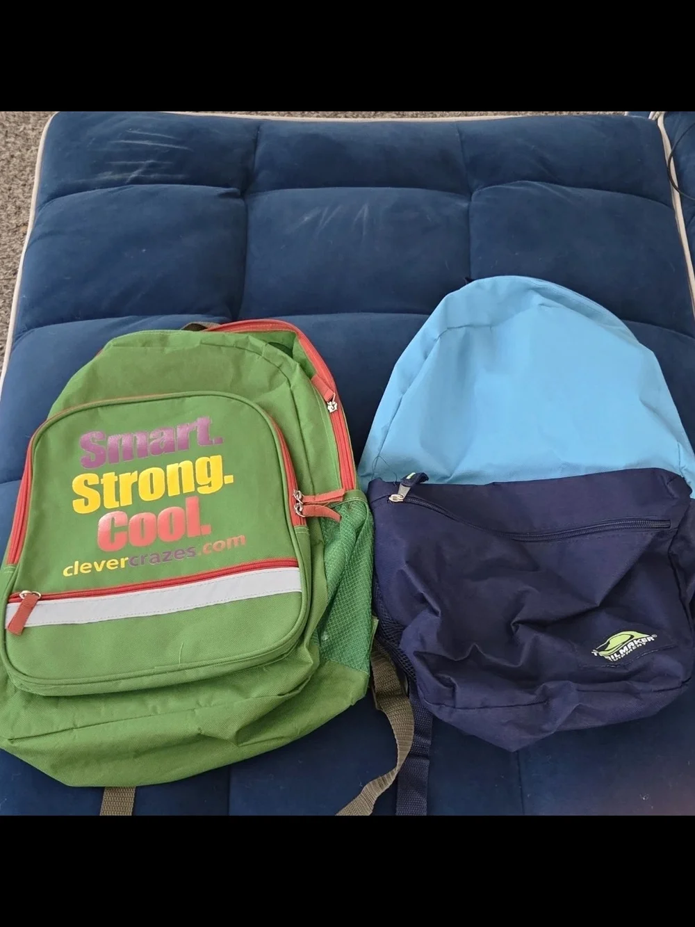 Green And Blue Kids Backpacks